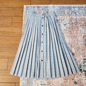 Sincerely Jules Size S Gray Plaid Pleated Skirt